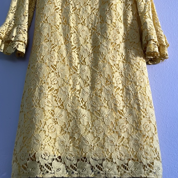 EUC. Beautiful fun yellow lace Kelly & Diane dress. Perfect spring dress. - Picture 5 of 8